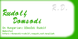 rudolf domsodi business card